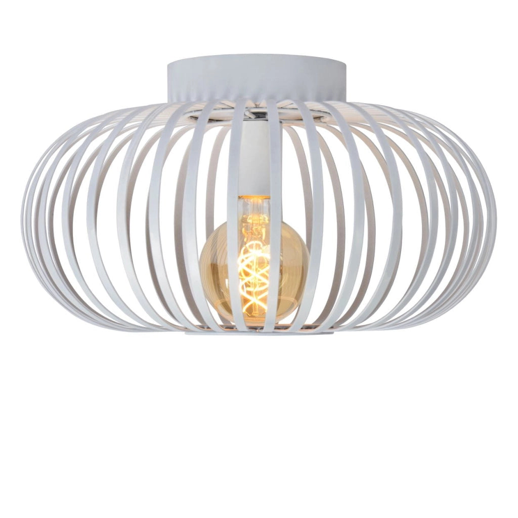 Plafoniera Lucide Manuela bianca metallo 40 cm E27 60W