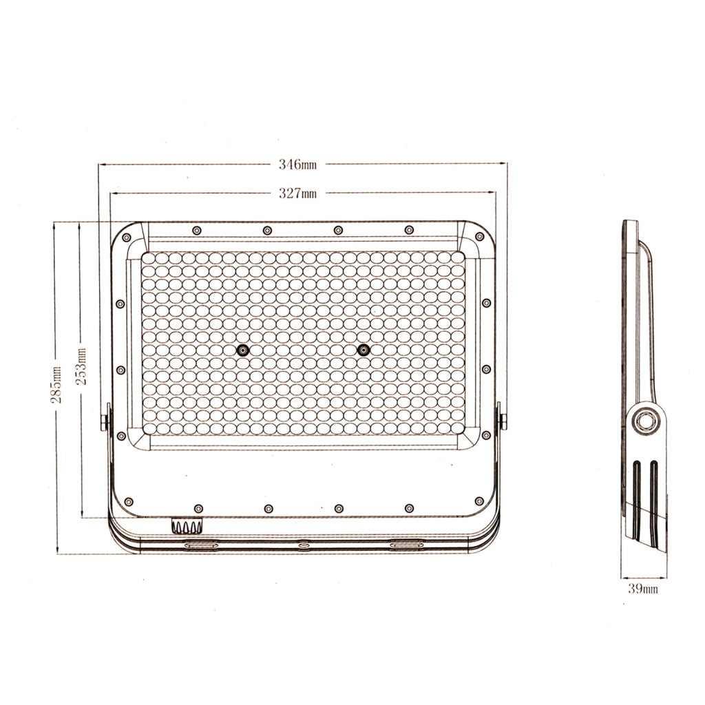 Faro slim per esterno LED IP65 con interruttore CCT da 3000K a 6500K faretto bianco staffa luce giardino insegna tabella 200W
