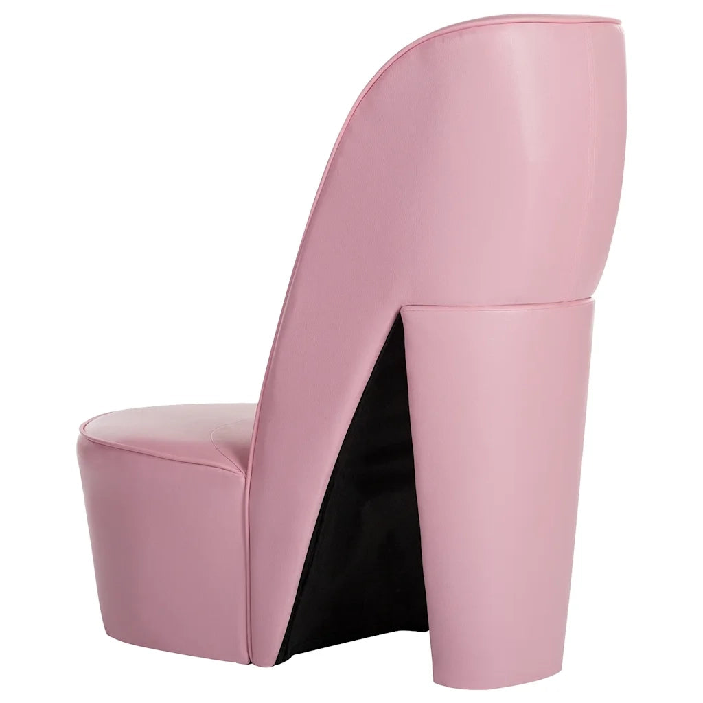 Poltrona a Forma di Scarpa con Tacco in Similpelle Rosa cod mxl 14594