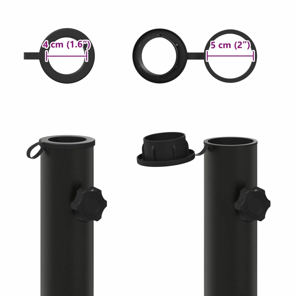 Tubo base per parasole 0.6 kg Nero Ferro for 40-50 mm Pole 42035581