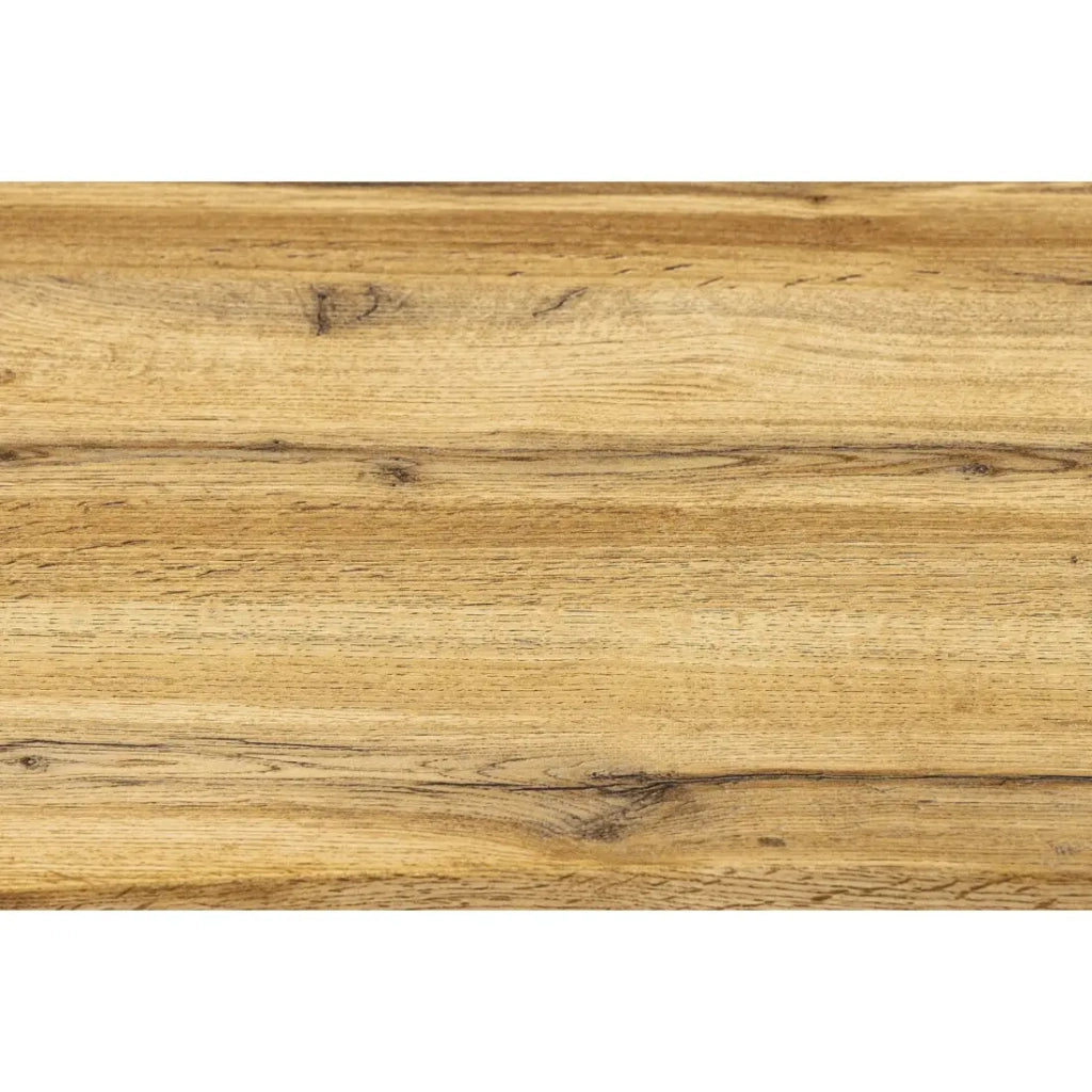 Tavolo da pranzo RIVET - Estensibile 160 a 200 cm - Legno e metallo nero - Stile industriale