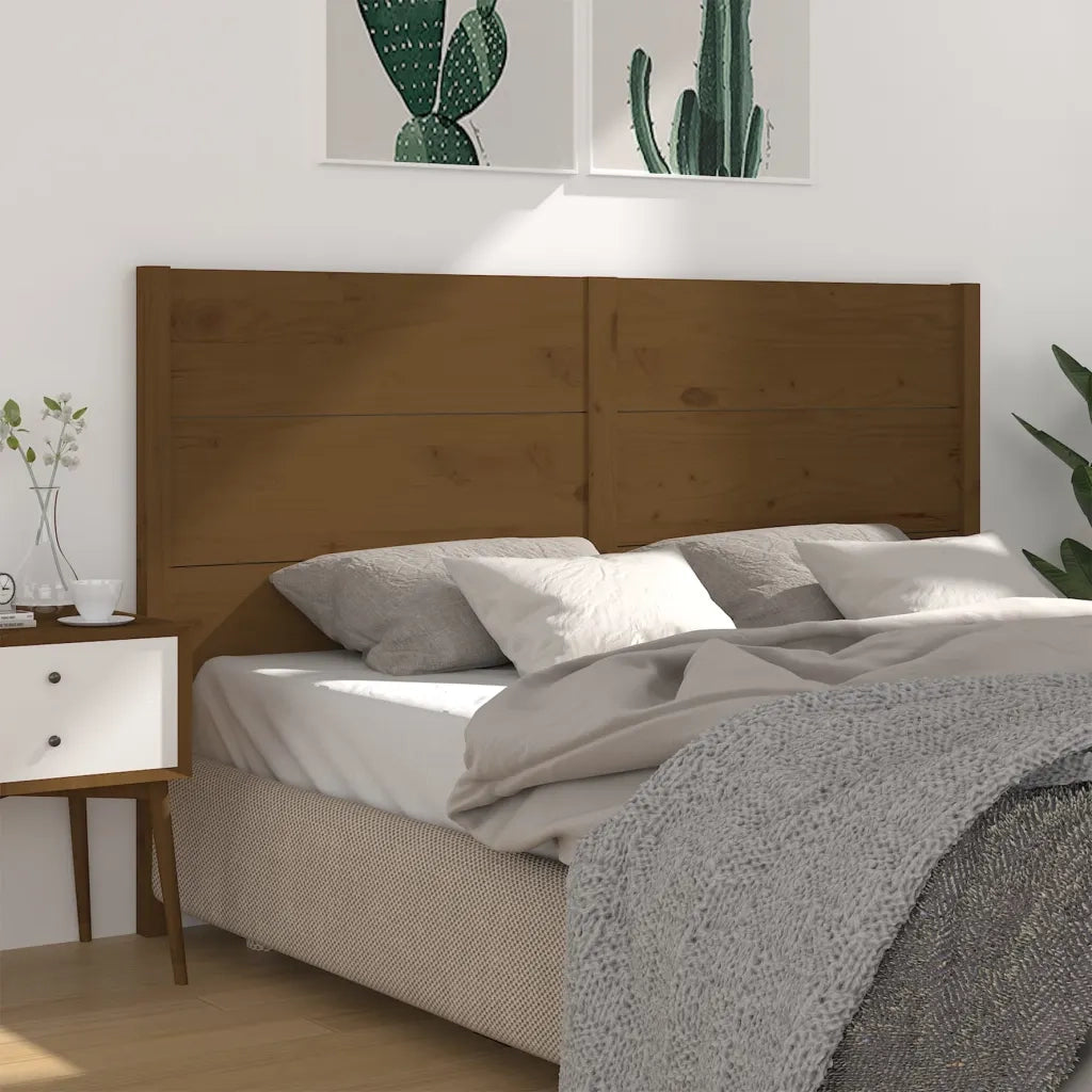 Testiera per Letto ambra 126x4x100 cm in Legno di Pino 818713