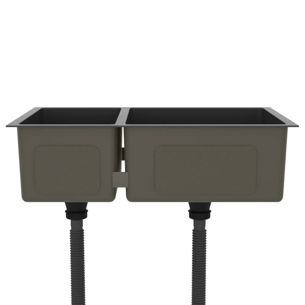 Lavello da Cucina Nero in Acciaio Inossidabile cod mxl 43417