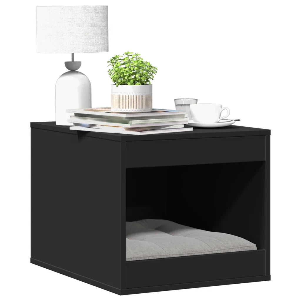 vidaXL Recinto per Lettiera per Gatti Nero 47x59x42 cm in Truciolato