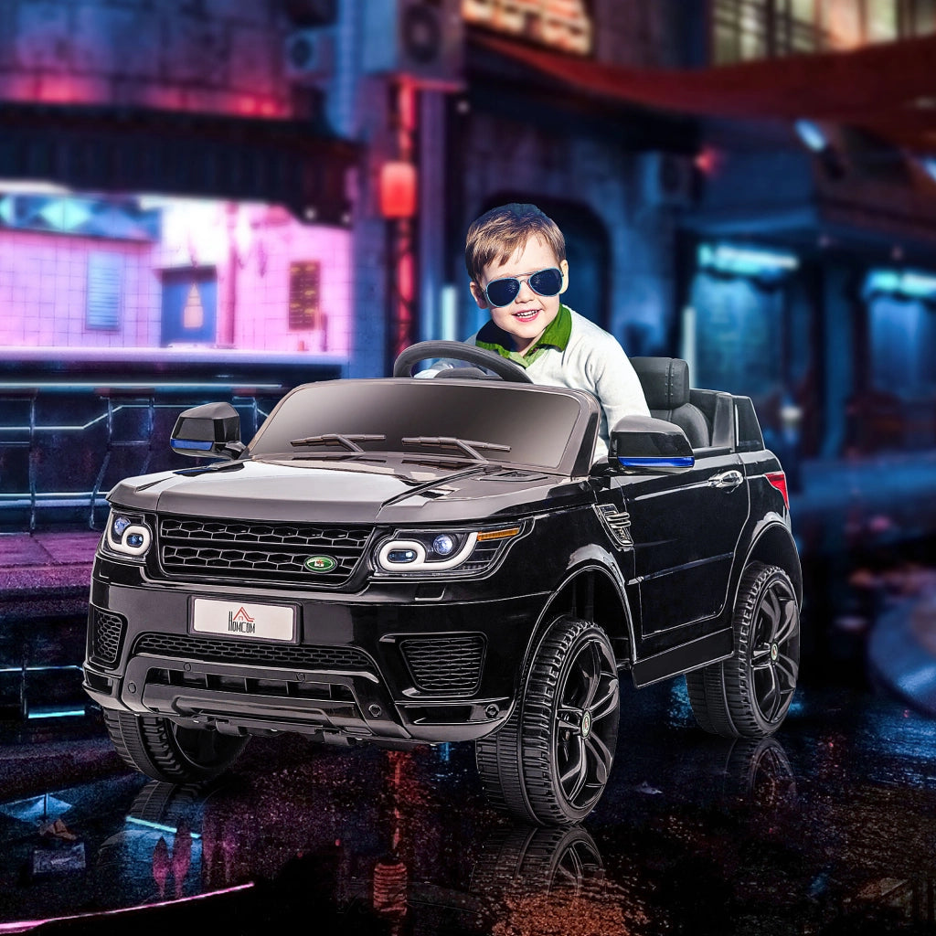 Macchina Elettrica per Bambini con Telecomando e Luci LED ¨C Zephmum ¨C Nero, PP e Metallo, 110x68x52 cm