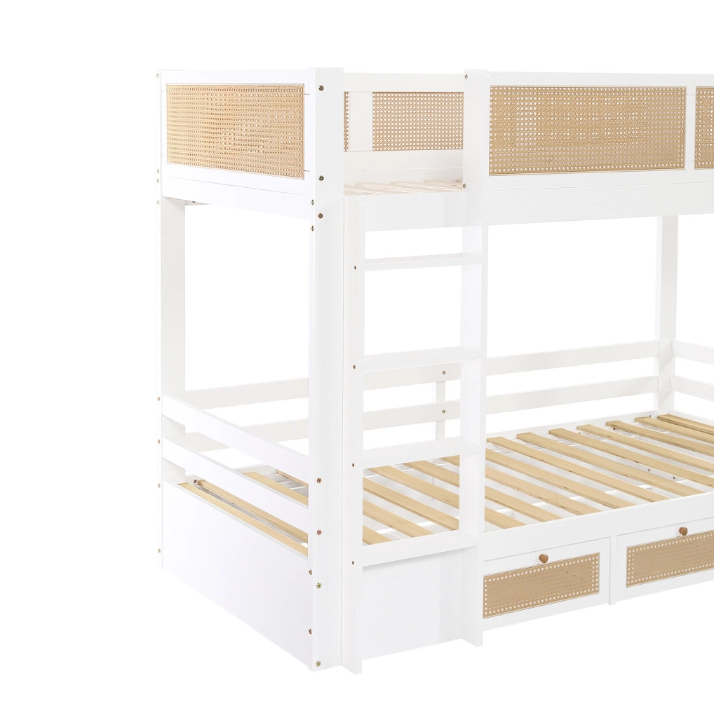 Letto a castello per bambini 90x200 cm con 3 cassetti
