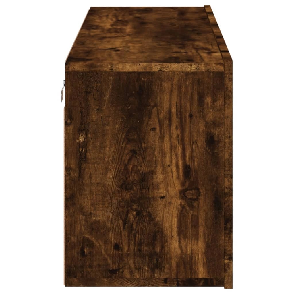 Mobile TV multimediale scaffale TV credenza TV sala da pranzo soggiorno camera da letto a parete rovere affumicato 100 x 30 x 41 cm marrone 02_0028121