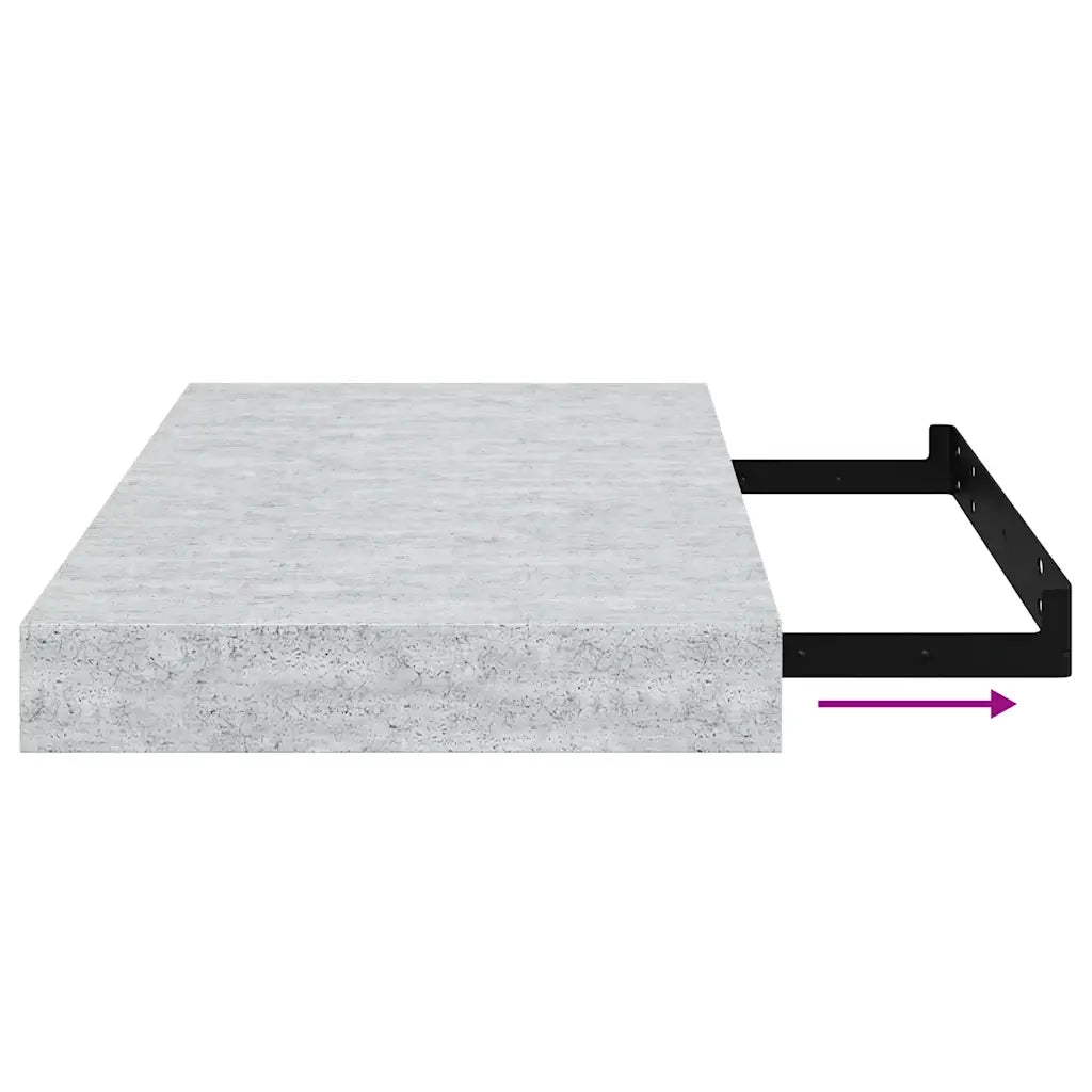 Scaffale a Parete Grigio Cemento 40x23x3,8 cm in MDF 326591