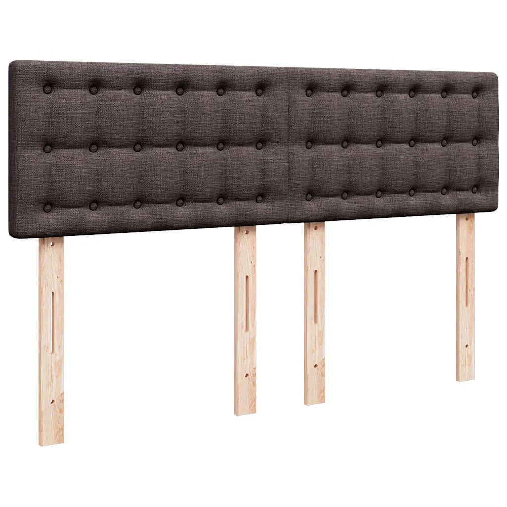 vidaXL Giroletto a Molle con Materasso Marrone Scuro 140x190cm Tessuto