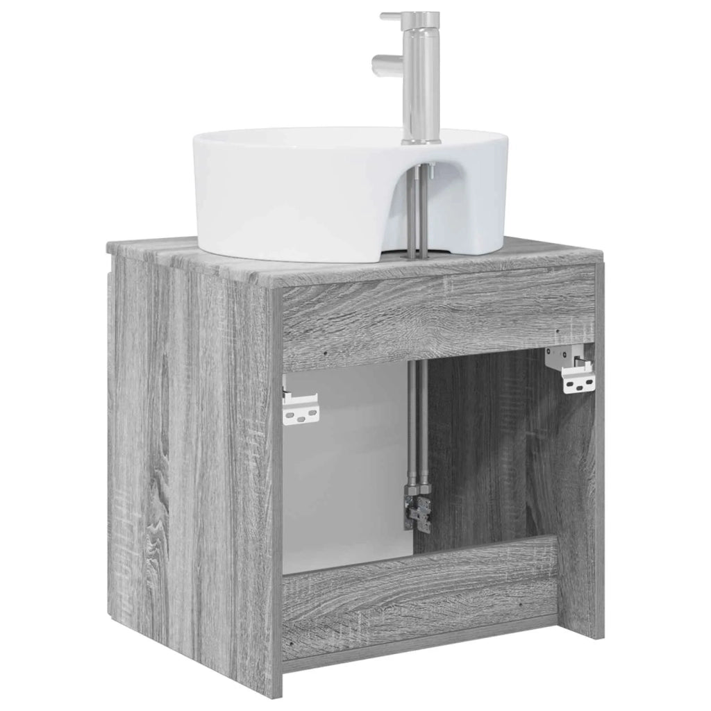 Mobile Lavabo da Parete Sonoma grigio 49,5 x 44,5 x 65 cm 890438