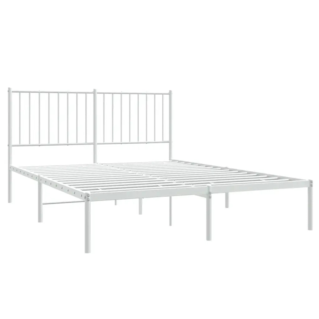 Giroletto con Testiera Metallo Bianco 135x190 cmcod mxl 80610