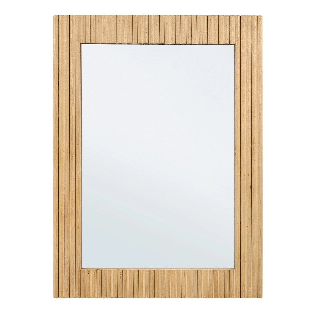 Specchio Rettangolare Legno Marrone Rustico da Parete 60x80 - CHARLOTTE
