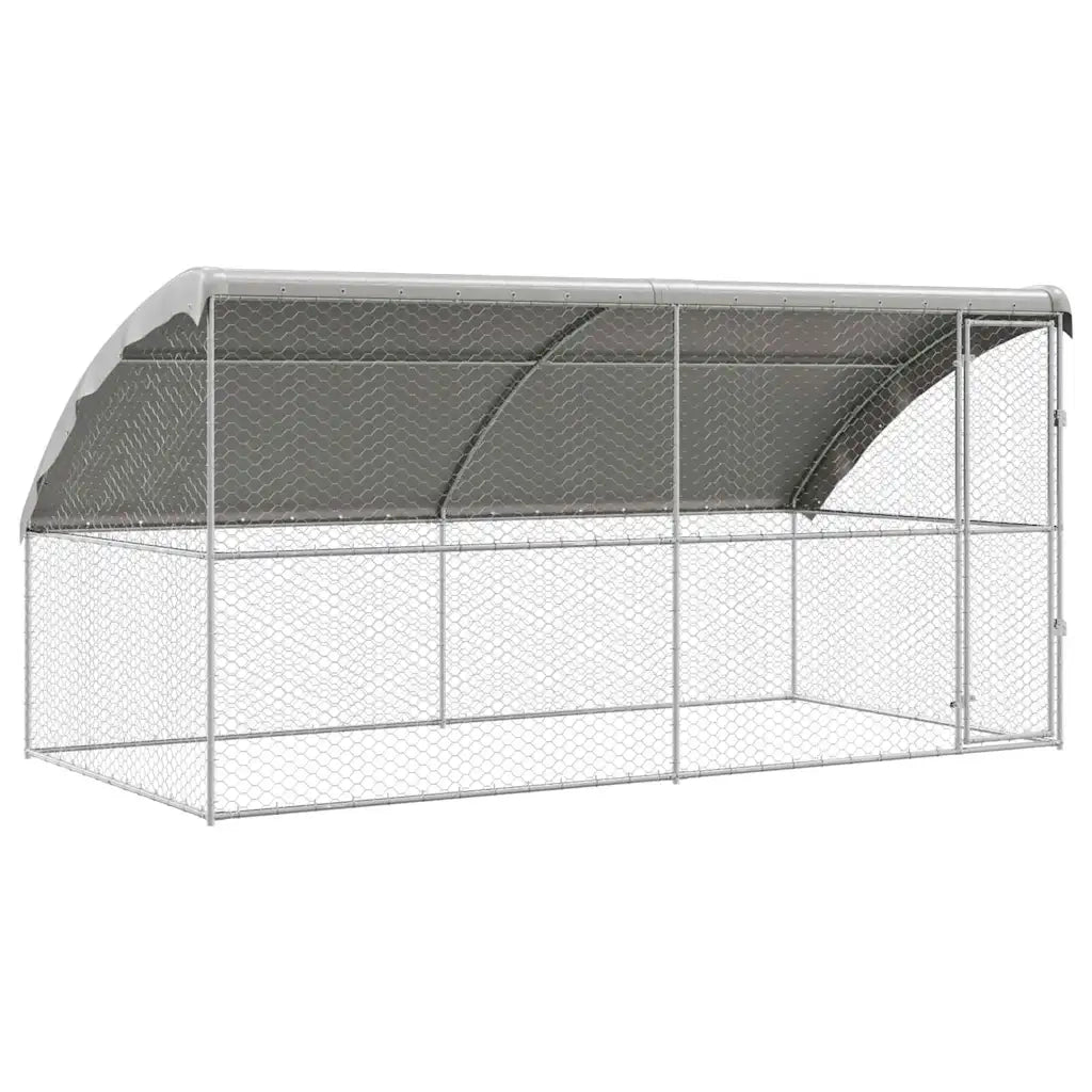 Cuccia per cani 2 pcs Argento 4 x 2 x 2 m Acciaio zincato 3368328