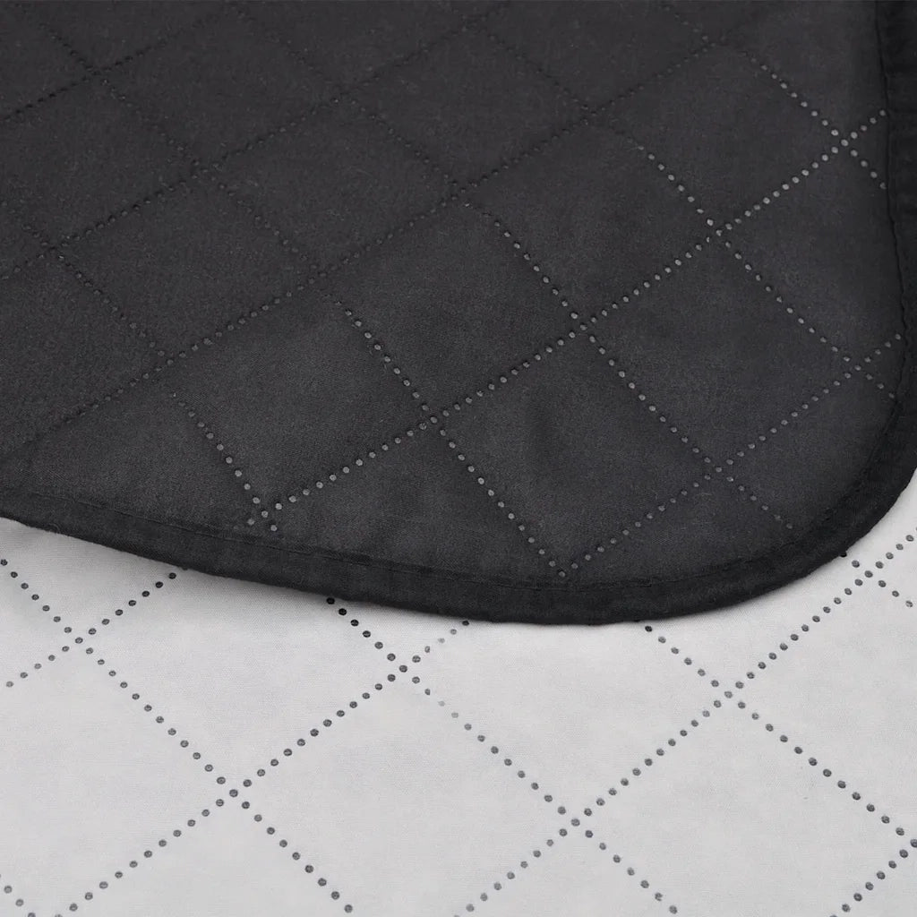 Copriletto Trapuntato a Doppia Faccia Nero/Bianco 170 x 210 130886