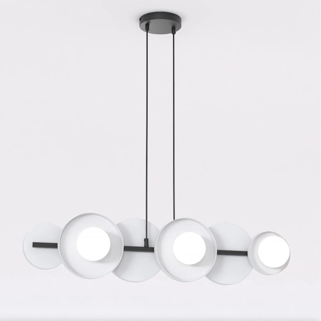 Lampada a sospensione Model in acciaio grigio e vetro