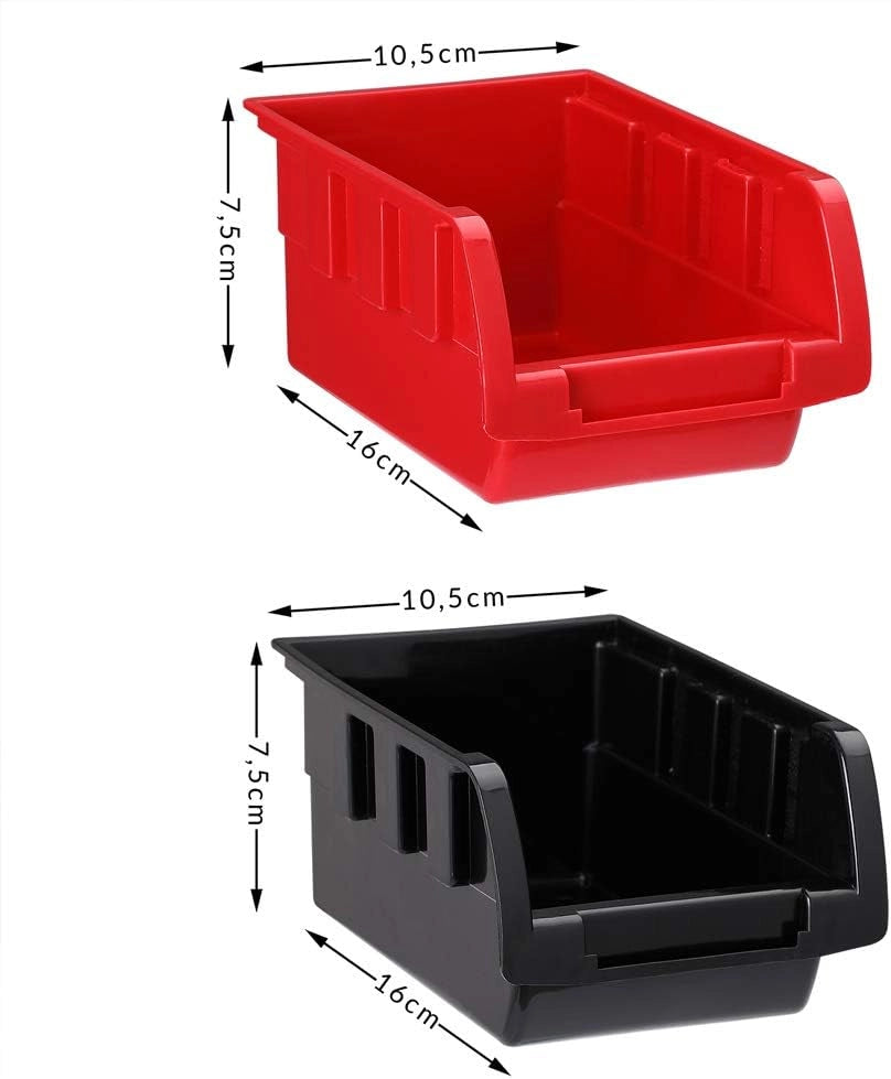 ® Pannello Preforato Portautensili 86 pz. Box Impilabili Parete Attrezzata Officina Organizer Ampliabile Garage