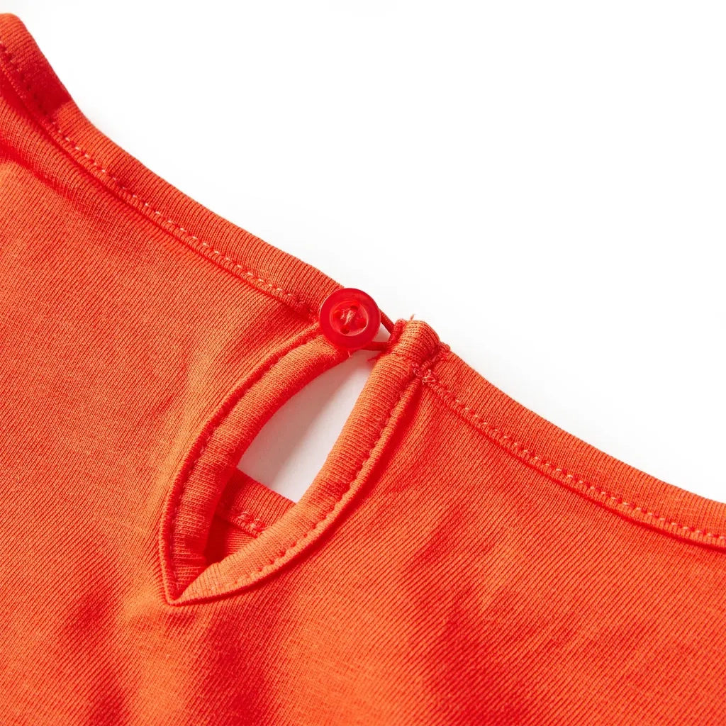 Maglietta da Bambina Maniche Lunghe Arancione Scuro 104 13645