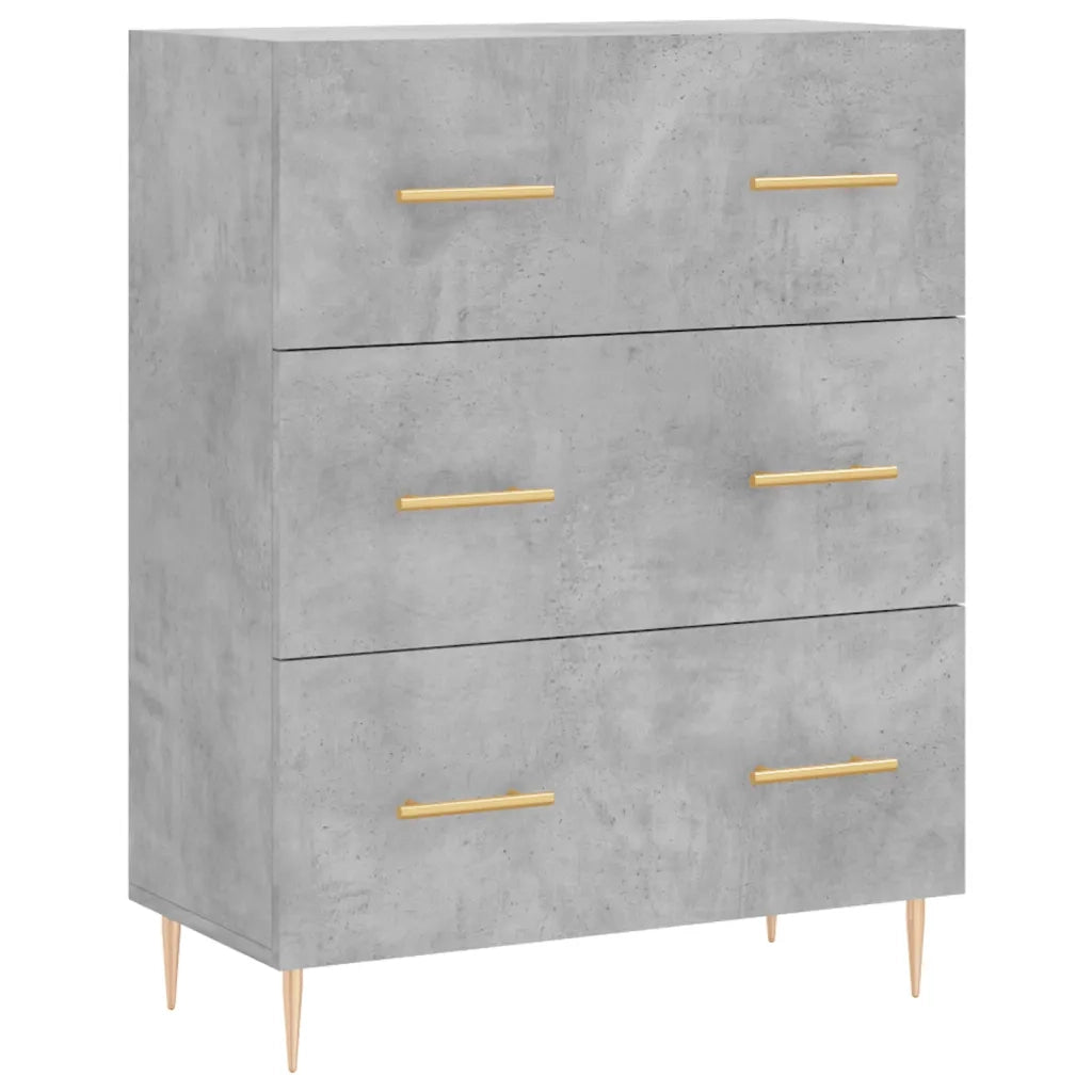 Credenza Grigio Cemento 69,5x34x90 cm in Legno Multistratocod mxl 104288