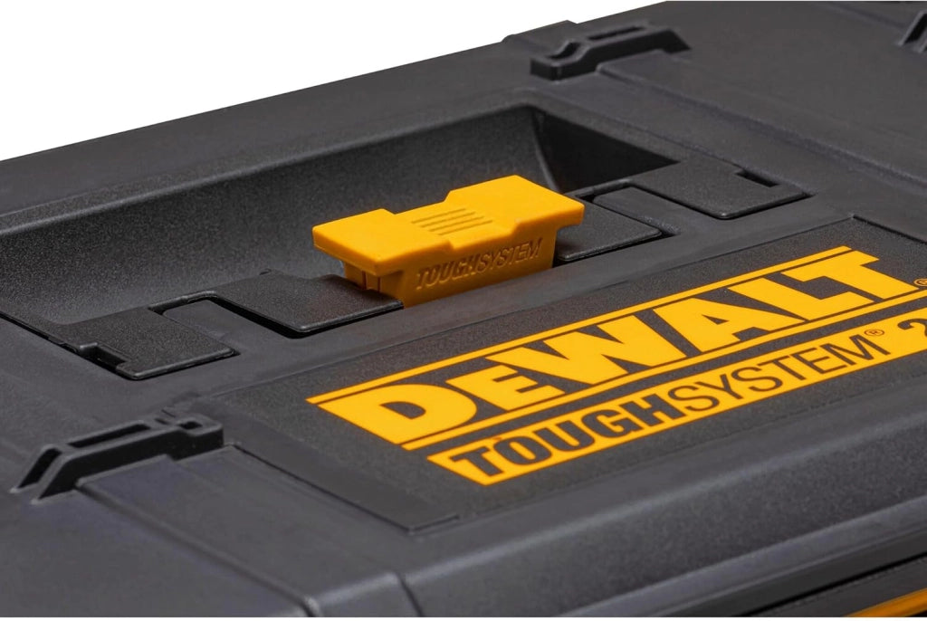 DEWALT DWST83529-1, TOUGHSYSTEM 2.0 2x CASSETTIERA- CHIUSURE AUTO STACKING - Chiusure intuitive, facili da usare e che fanno risparmiare tempo per collegare i moduli insieme