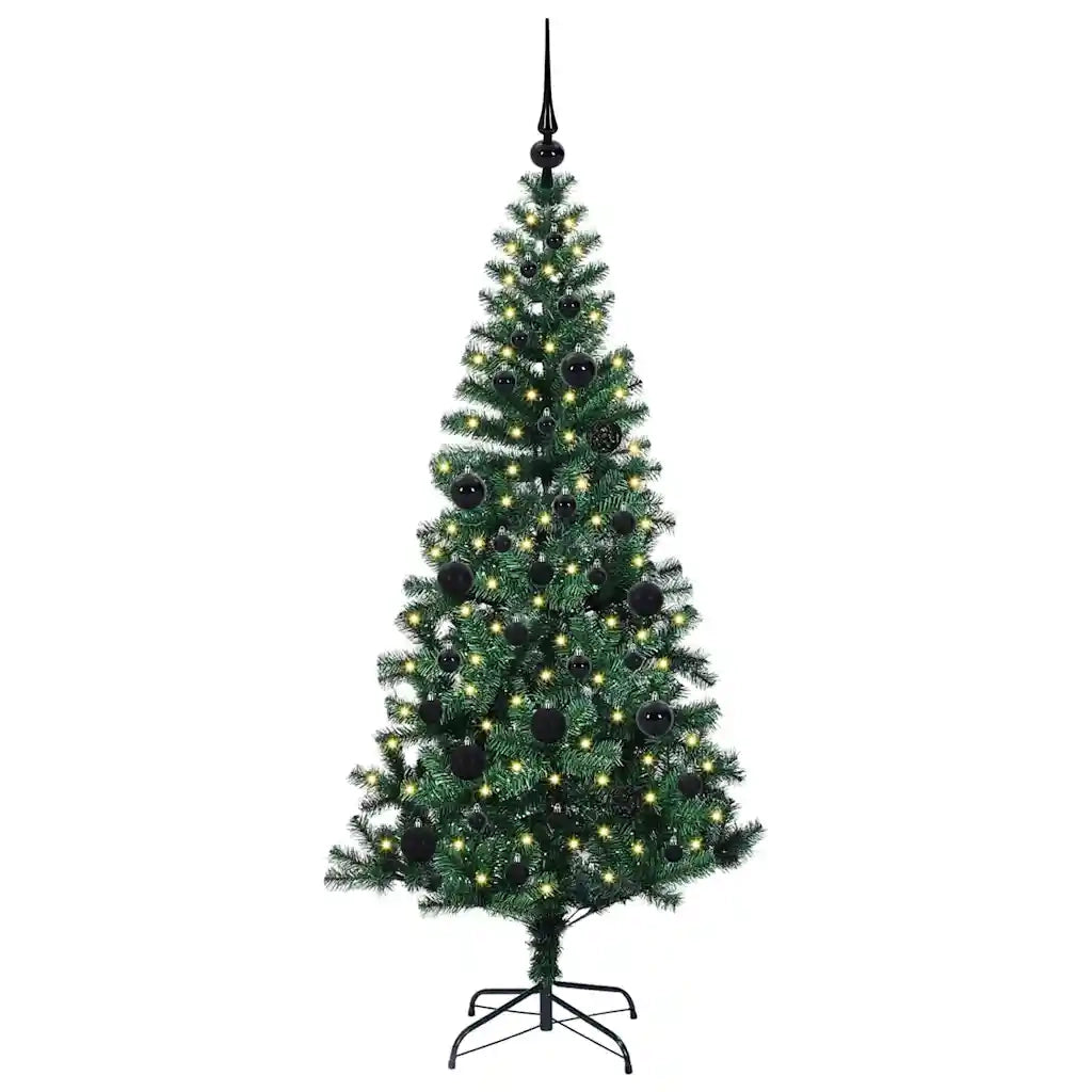 Albero di Natale | Decorazioni natalizie artificiale con luci integrate Verde 150 cm