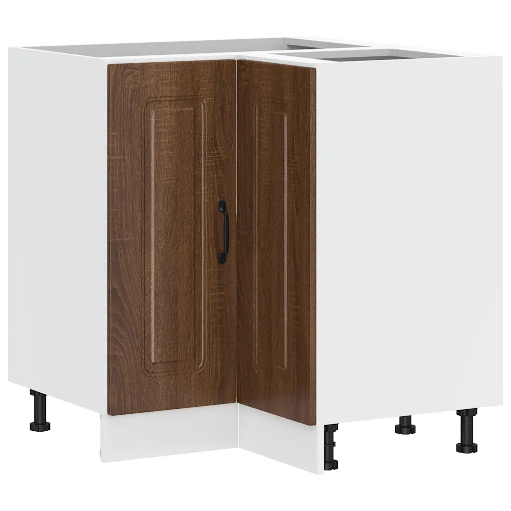 Pensile da cucina | Mobile Base ad Angolo Cucina Kalmar Rovere Marrone Truciolato