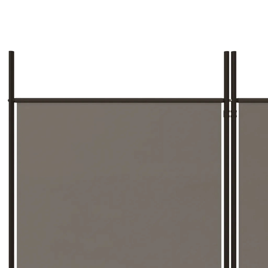 Divisorio a 5 Pannelli Antracite 250x200 cm Tessuto cod mxl 62785