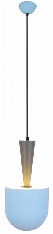 Lampada a sospensione Candellux Visby blu metallo Ø19 E27