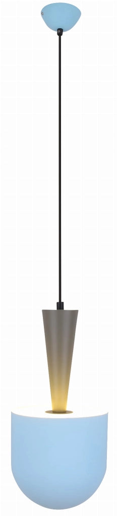 Lampada a sospensione Candellux Visby blu metallo Ø19 E27