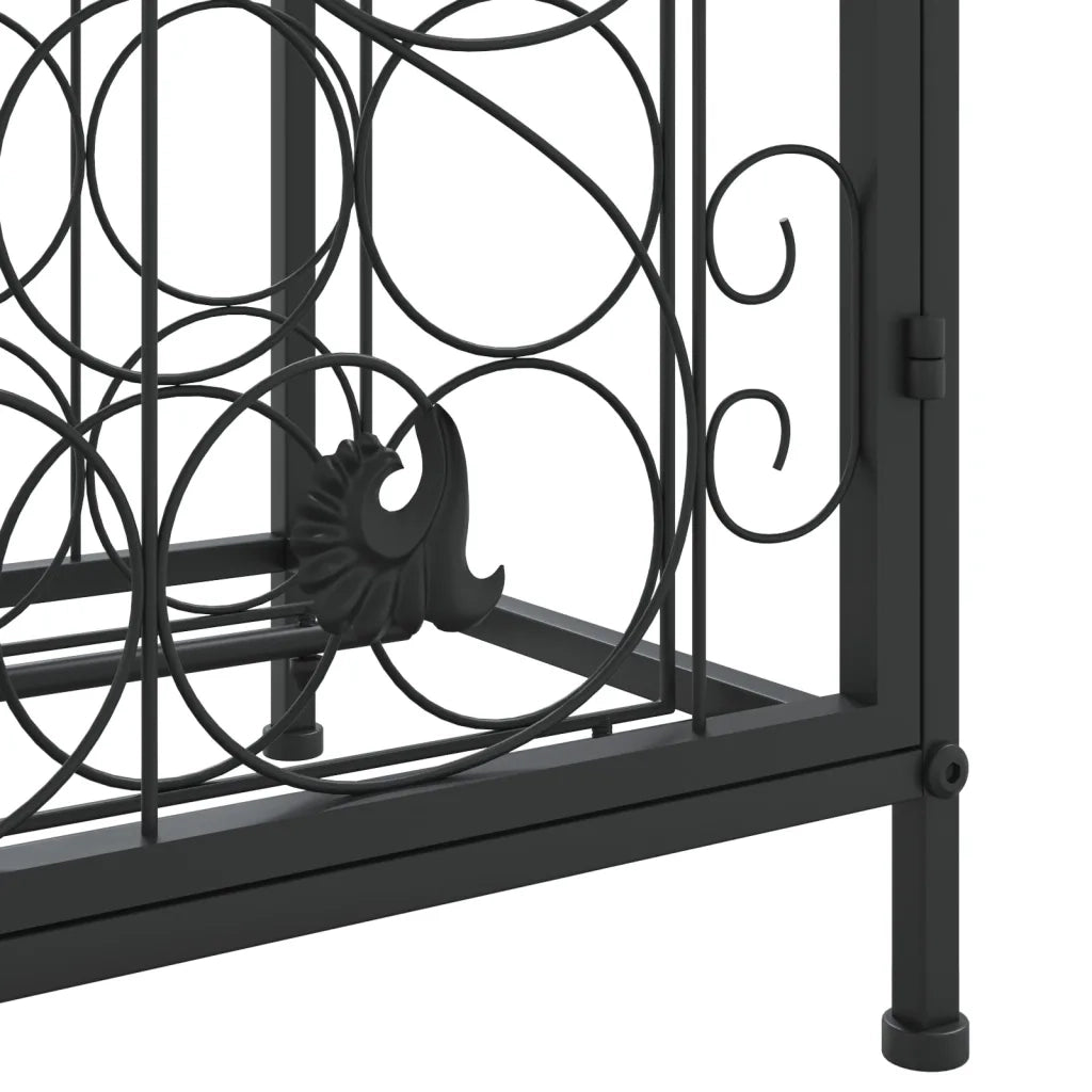 Portavini da 33 Bottiglie Nero 45x36x100cm in Ferro Battuto CFW1108446