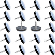 20 pezzi di supporti di gomma per mobili Ronde protezioni per pavimenti in legno, tavoli, sedie e letti (30 mm) - nero - 30mm
