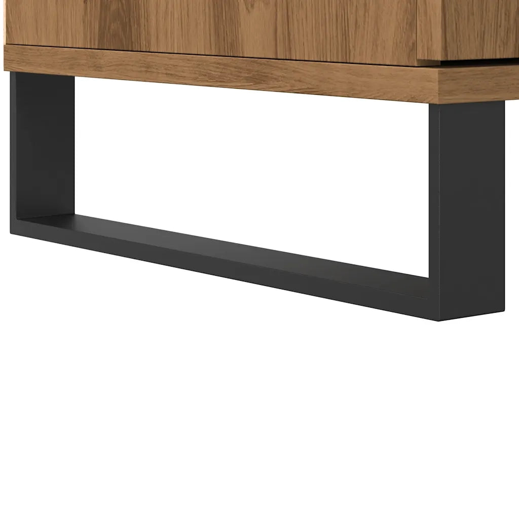 Credenza Rovere Artigianale 60x36x110 cm in Legno Multistrato
