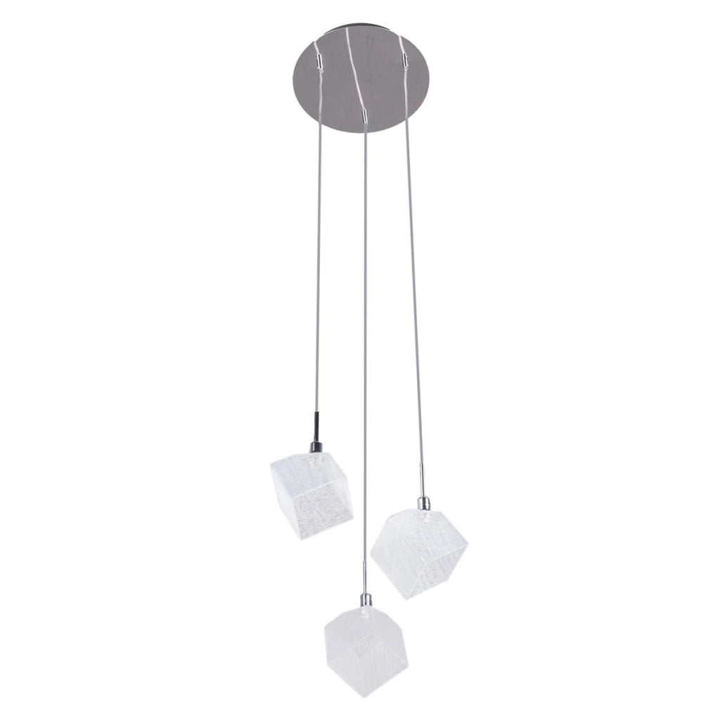 Lampadario Italux Zen moderno cromato 3xG9 28W Ø30cm