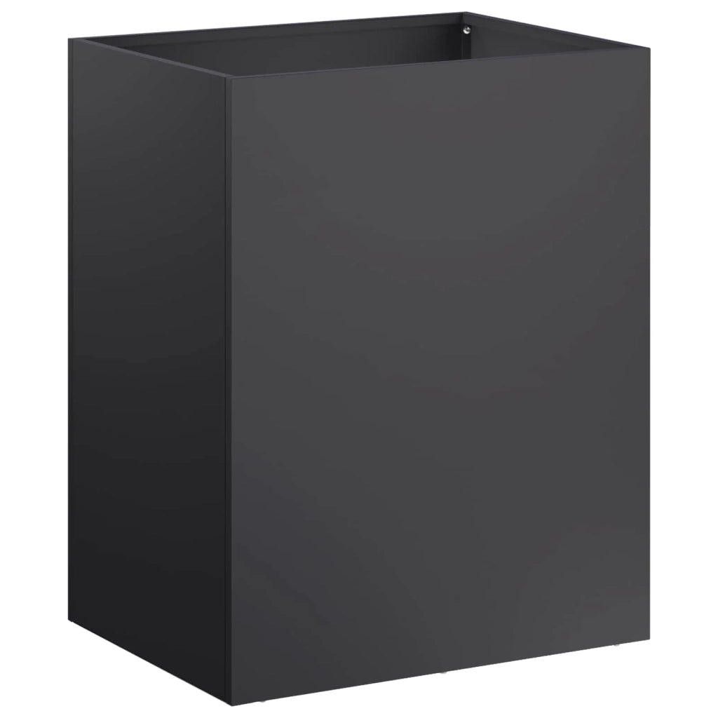 Vaso da giardino Nero 40 x 30 x 40 cm Acciaio laminato a freddo 8005470