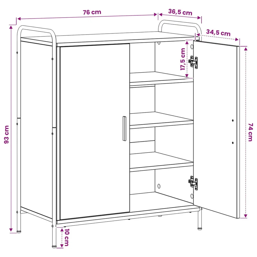 Mobile per scarpe 76 x 36,5 x 93 cm Legno ingegnerizzato 8013980
