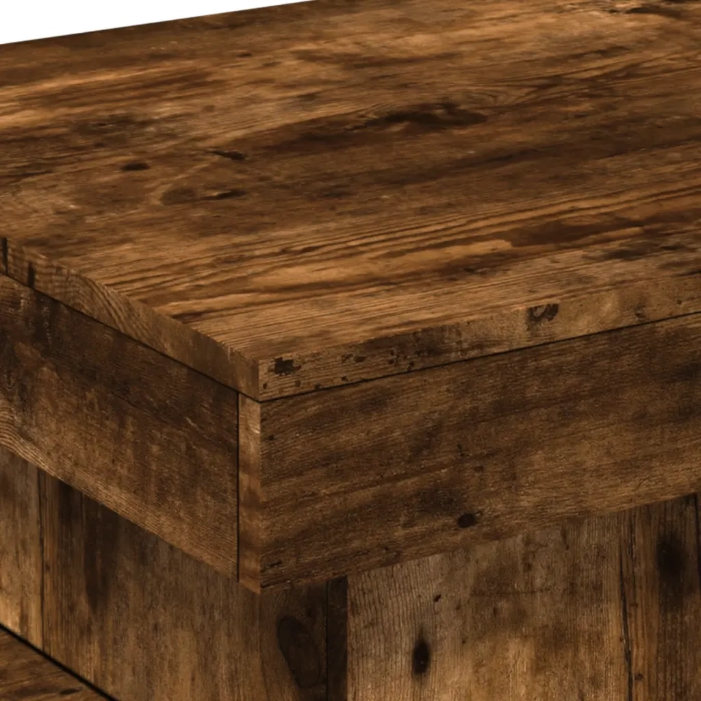 Tavolino da salotto | Tavolino da caff¨¨ | Tavolino da Soggiorno con Luci LED Rovere Sonoma 50x50x40 cm