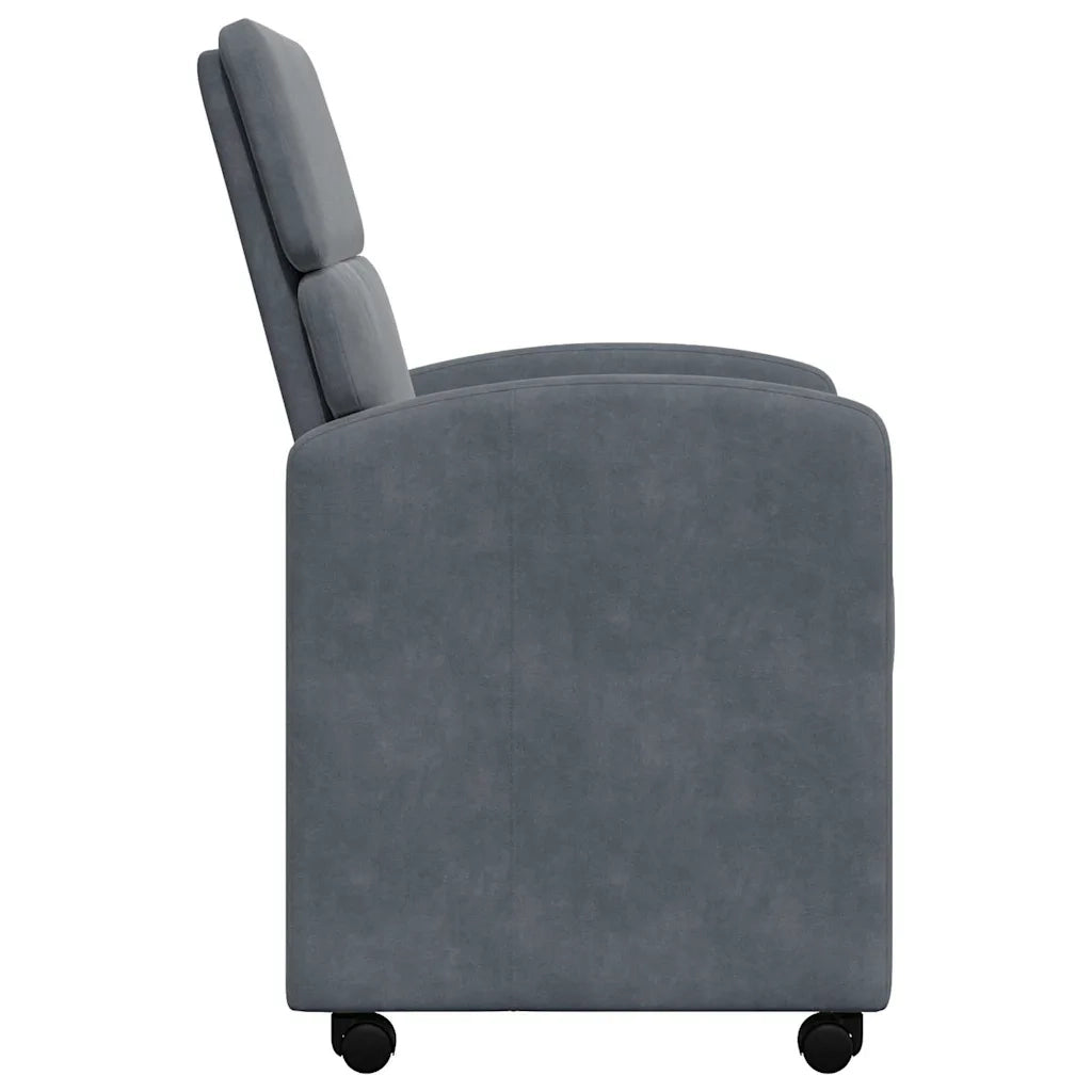 Sedie da Pranzo con Ruote 2 pcs Grigio scuro 58 x 65 x 98 cm