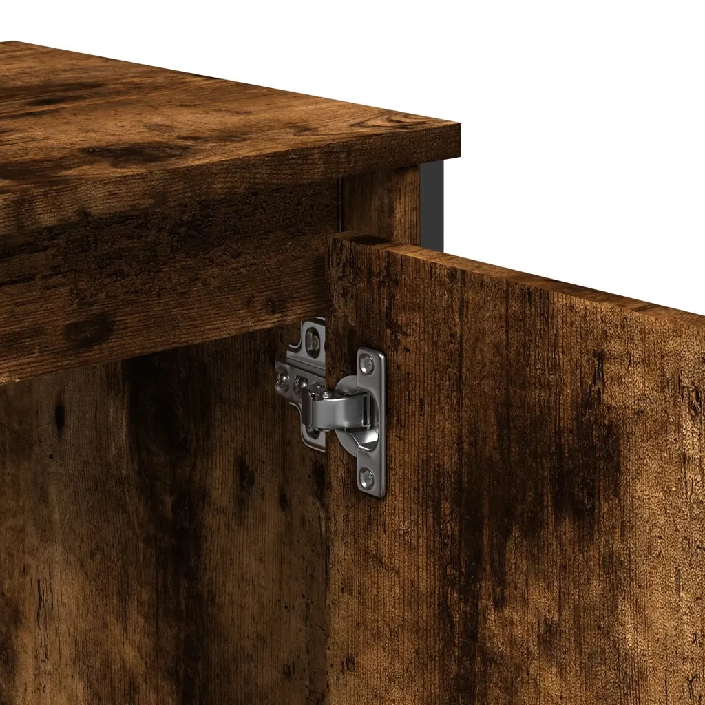 Mobile Lavabo Bagno Rovere Fumo 60x35x60 cm Legno Multistrato