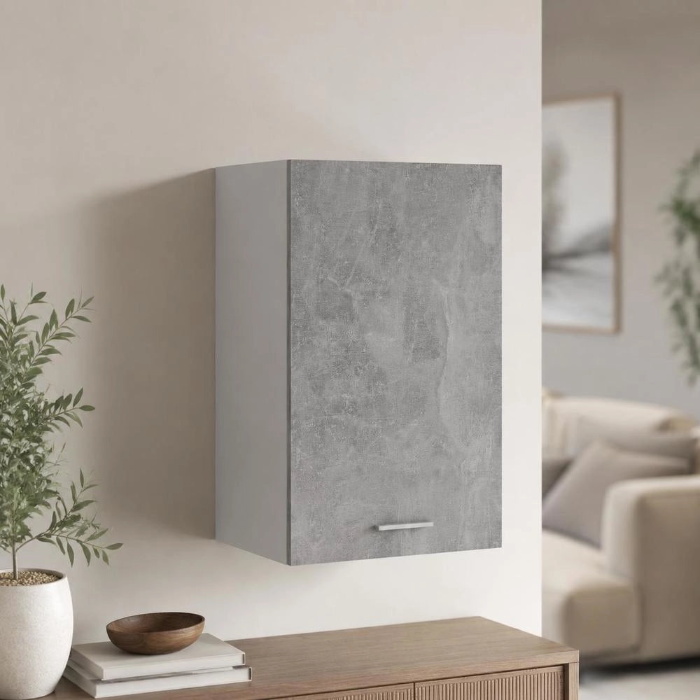 Lyon Wall Cabinet, Concrete Grey, 39.5x31x60 Cm, Wood-based Material