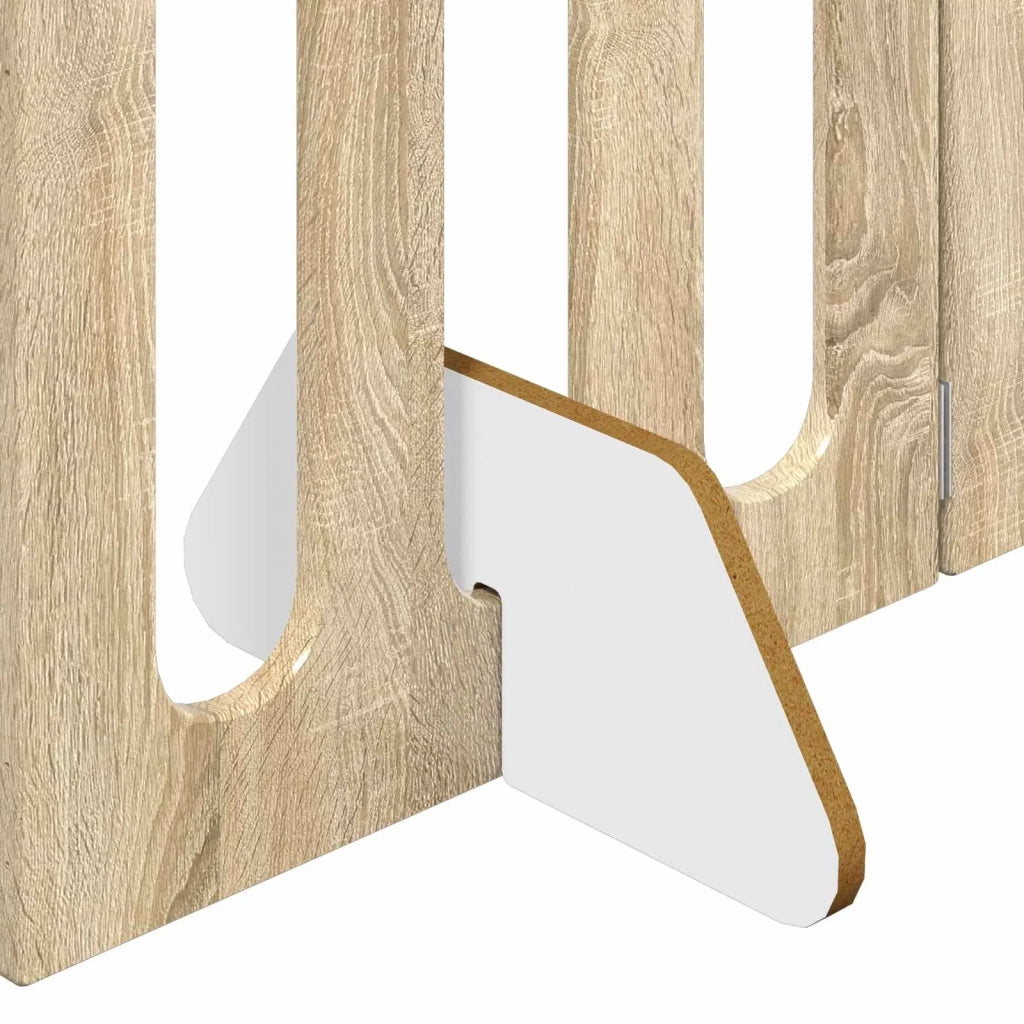 Recinto pieghevole per animali 4 pcs Rovere Sonoma 8005958