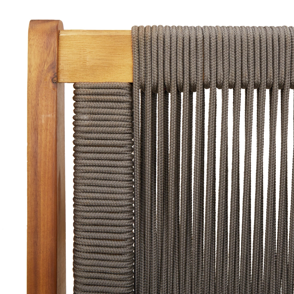Panchina da Giardino Grigia 76x122x73 cm in Legno Massello di Acacia