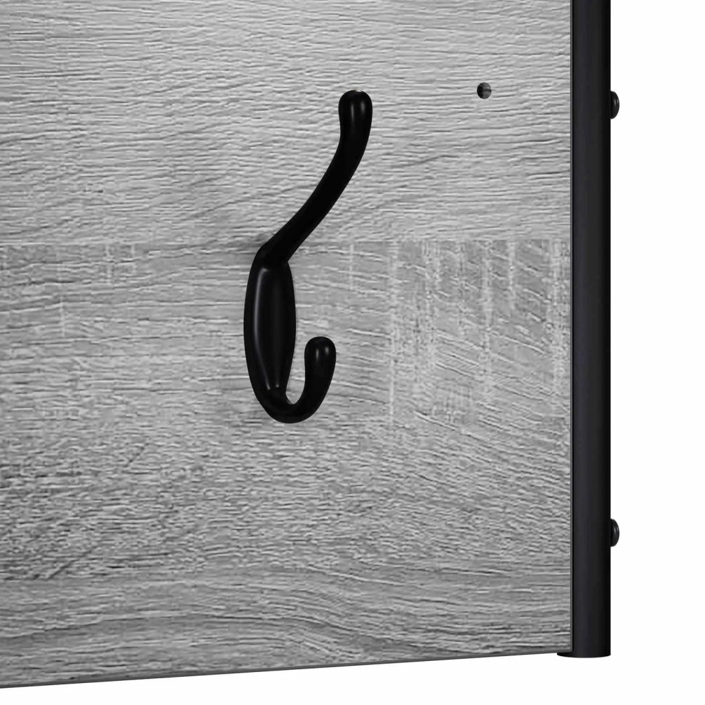 Appendiabiti Montaggio a parete Sonoma grigio 100 x 30 x 25 cm 8014091