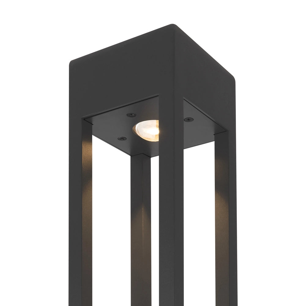 Lampada Da Terra Moderna Da Esterno Metallo Grafite Luce Led 25W Ip65