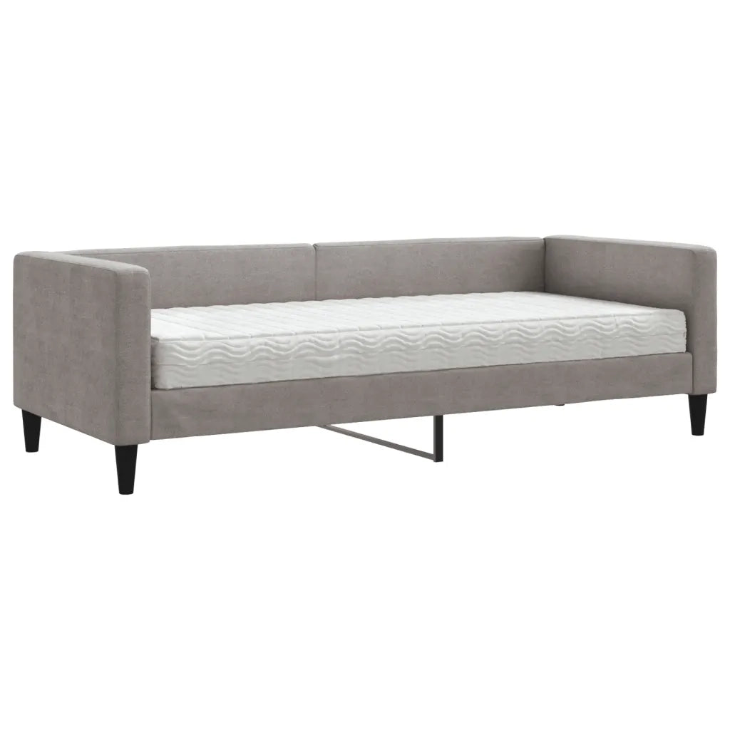 Divano letto | Sof¨¤ letto | Letto singolo con Materasso Tortora 80x200 cm in Tessuto