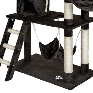 Tiragraffi per gatti nicchia peluche nero 141 cm 08_0000514