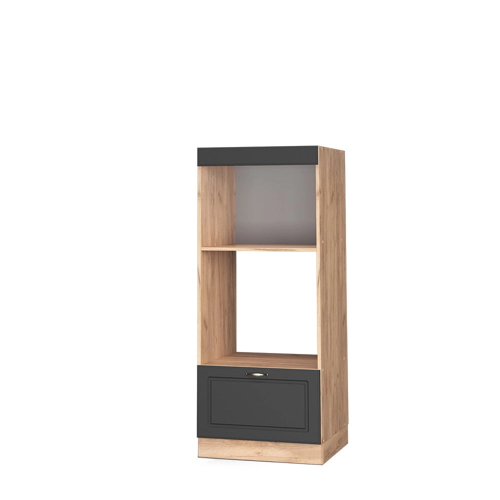Vicco Set mobili bagno Antracite-oro 60 cm aperto