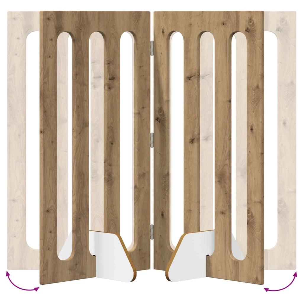 Recinto pieghevole per animali 4 pcs Rovere Artigianale 8005988