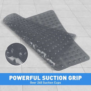 Matte anti-slip quadrata per doccia 70 x 70 cm con attacchi e fori di scarico | Mat di doccia antifungo per doccia interna | Riduzione del dolore ai piedi, lavabile in macchina.