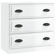 Buffet credenza cassettiera mobiletto mobile contenitore organizer per cucina soggiorno finitura lucida 70 x 35,5 x 67,5 cm legno ingegnerizzato bianco 02_0030763