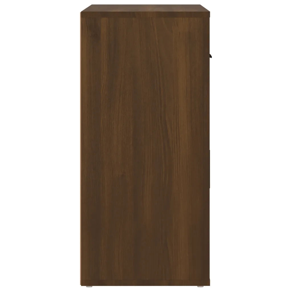 Credenza Rovere Marrone 80x33x70 cm in Legno Multistrato 816575
