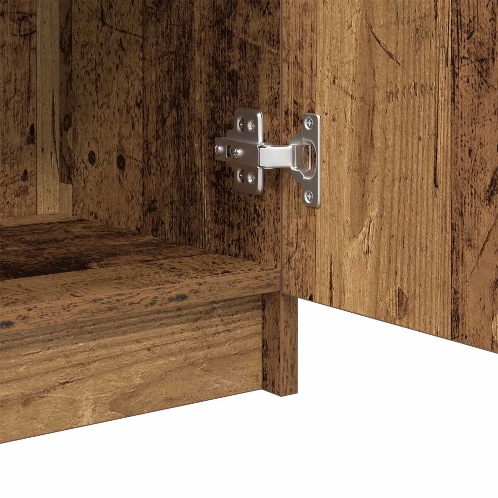 Mobile da Bagno con cassetto Legno vecchio 32 x 34 x 90 cm 863417